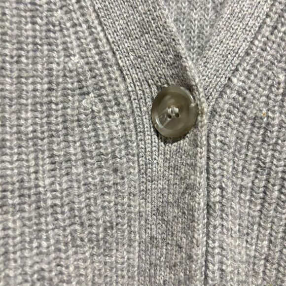 Jenni Kayne Women Cocoon Cardigan Gray Medium Solid V-Neck Button Cashmere Blend - Picture 6 of 8